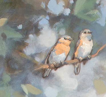 Red Dog Master Prints - Wholesale Art Print - "Songbirds in Powder Blue" Aleksandr Cherepov art print1