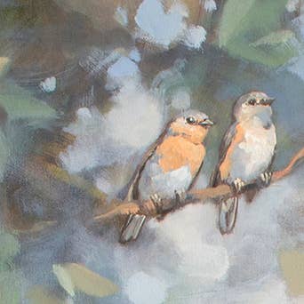 Red Dog Master Prints - Wholesale Art Print - "Songbirds in Powder Blue" Aleksandr Cherepov art print1