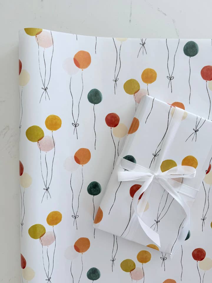 Floating Balloons Gift Wrap for wholesale by This Little Paper Shop