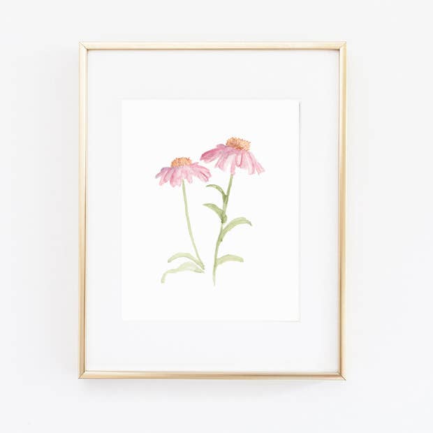 Cone Flower Aquarell Kunstdruck für den Großhandel von Pearly Gates Designs