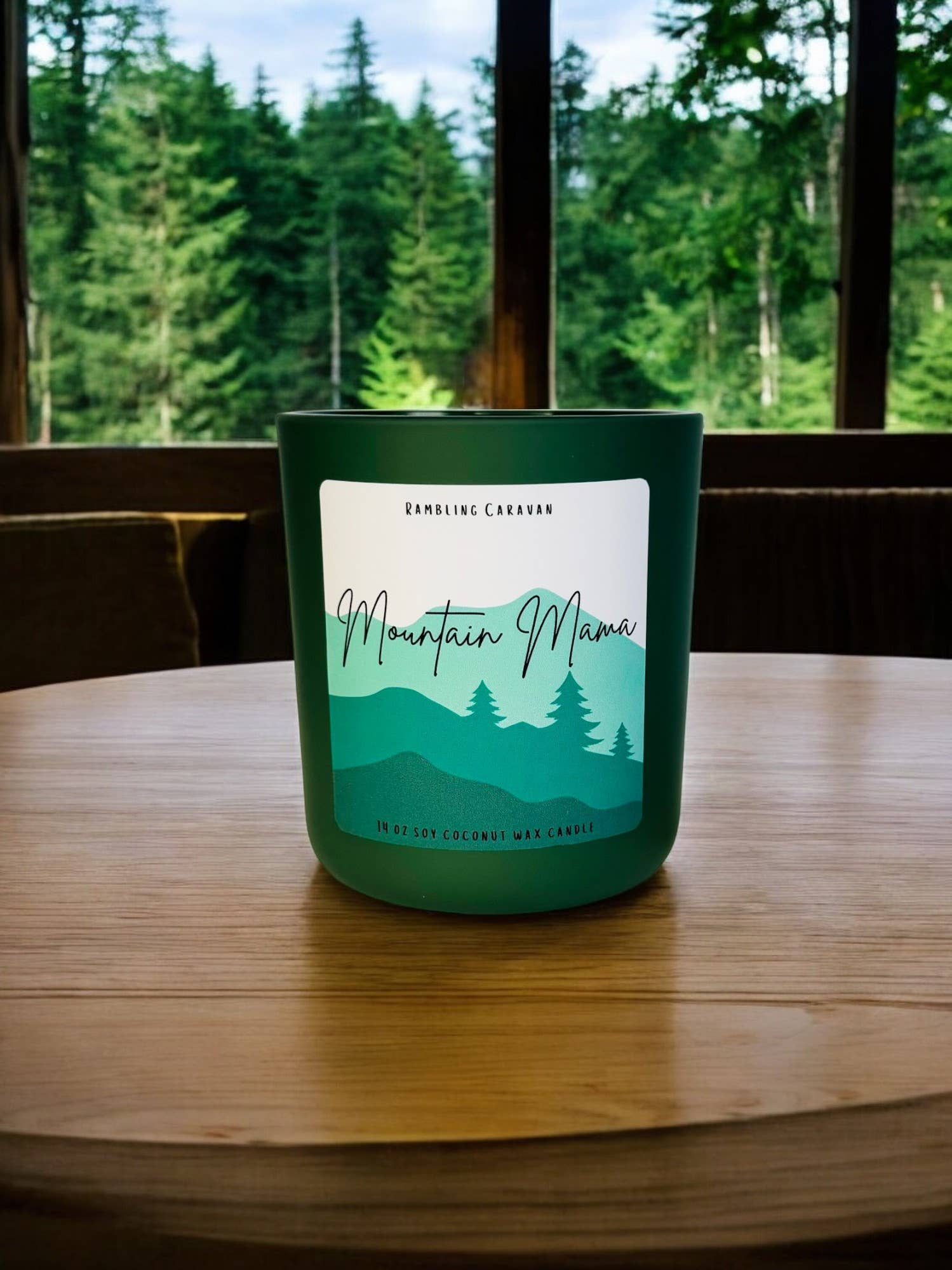 Rambling Caravan - Venta al por mayor Velas en tarros - Vela Mountain Mama | 14 oz Cera de Coco y Soja |1