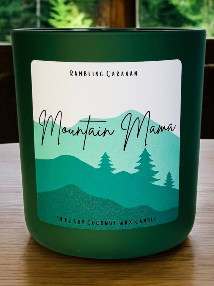 Mountain Mama Lys | 14 oz Soja Kokosvoks | for engroshandel hos Rambling Caravan