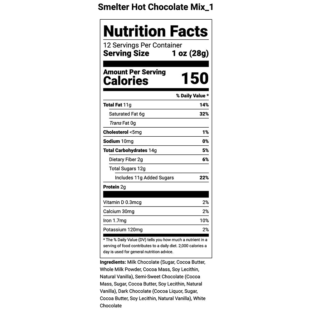 Animas Chocolate Company - Wholesale Hot Cocoa Mix/Kit - Smelter Hot Chocolate Mix3