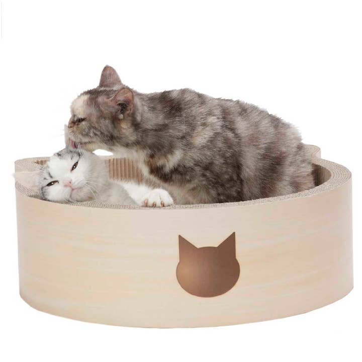 MOON-X USA, INC. – wholesale Pet scratcher – Cat – Cat-headed Scratcher Bed Large (Birch)6