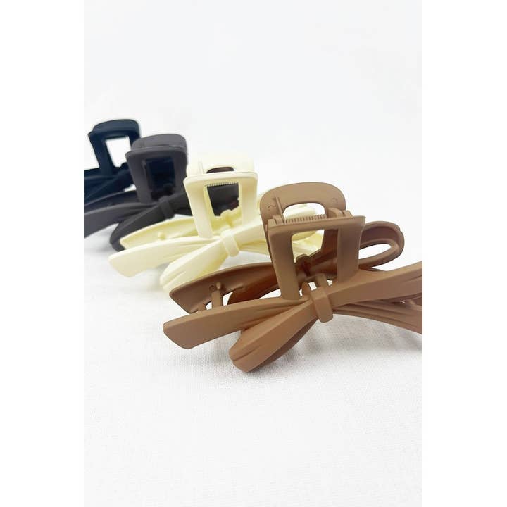 MIX COLOR Knotted Bow Hair Clip Claw for wholesale on Faire