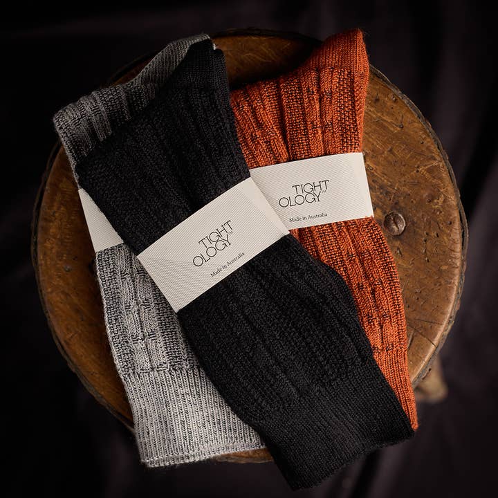 'Cable' Black Merino Wool Socks and other Purchase Wholesale black no show socks. Free Returns & Net 60 Terms on Faire trending on Faire.