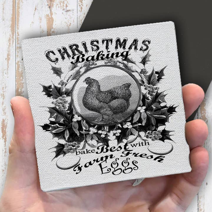 Avery Lane Gifts - Wholesale Magnet - Christmas Baking Farm Fresh Eggs Chicken, Magnet Fridge0