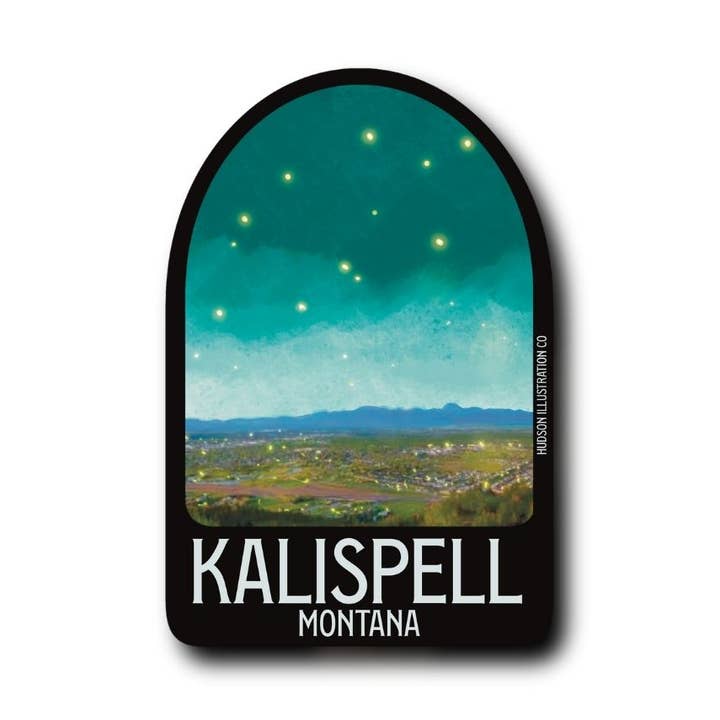 Kalispell Montana Sticker/Magneet/Afdruk/Ansichtkaart voor wholesale door About Town Co