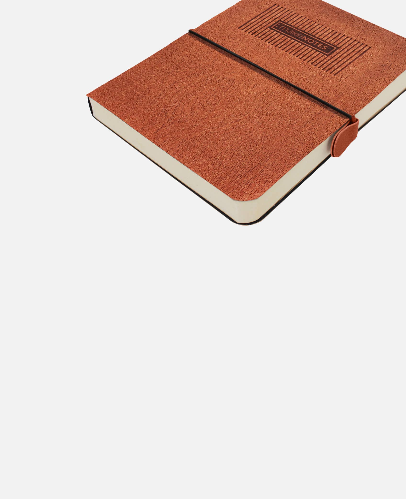 MAKENOTES - Wholesale Notebook - SEWN NOTEBOOK A6 PATTERNED 70G 96FL TIMBER TERRACOTTA2