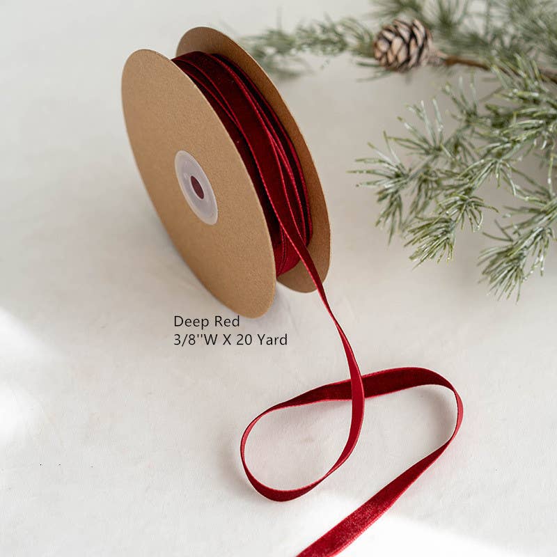 Sweet Home Deco - Venta al por mayor Cintas - Envoltorio de regalos - Cinta de terciopelo para Navidad y fiestas, ancho de 1 cm a 2,5 cm4