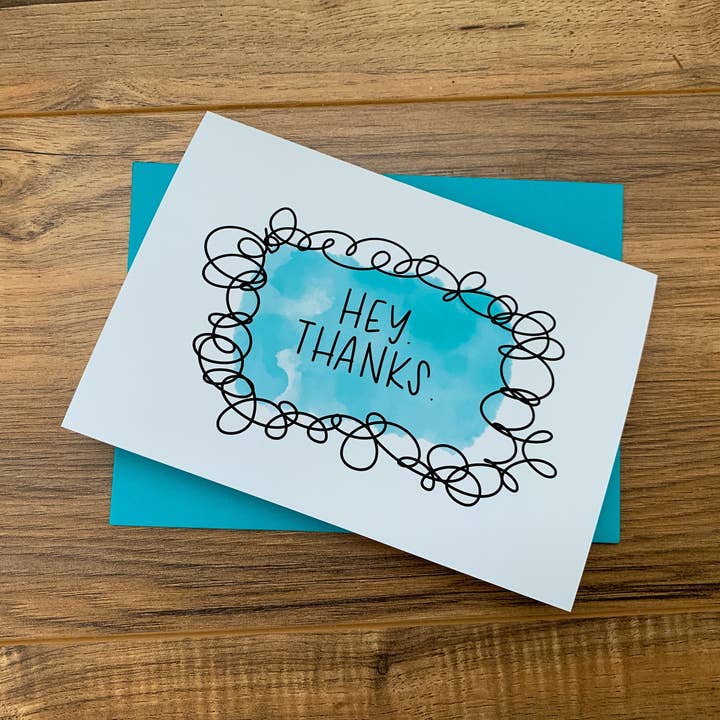 Ei, obrigado, obrigado, cartão BY stonedonut design por atacado de Stone Donut Design, LLC