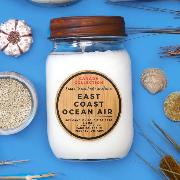 East Coast Ocean Air Bougie soja - 14oz pour la vente par Sara's soaps and candles