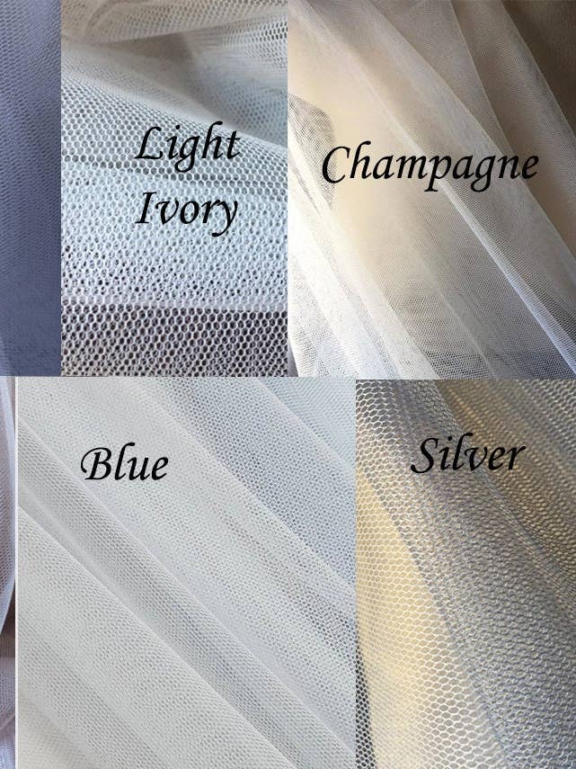 Prov Swatch Mjuk engelsk tyll för wholesale av Rose Red Bridal