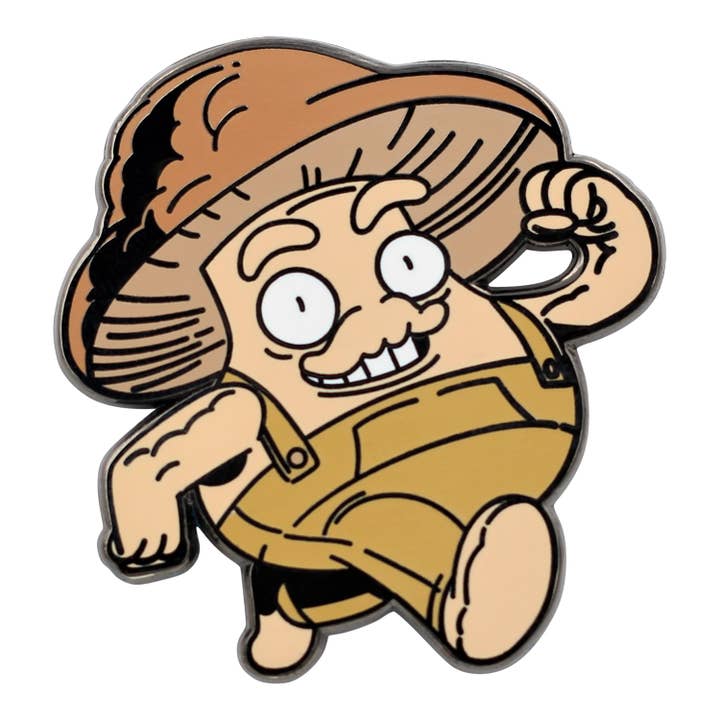 Real Sic – Engroshandel Reversnål/knap – Champignon fyr emalje pin - Funny, Trippy Shroom Dude Pin