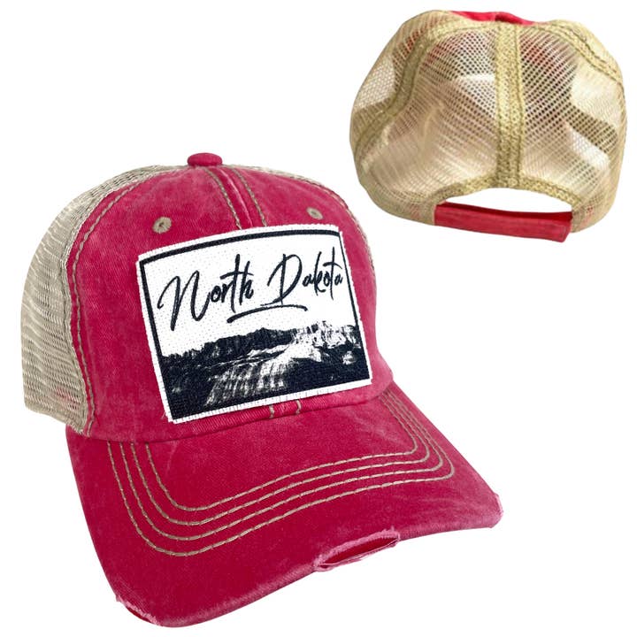 dkhandmade - Wholesale Ponytail Cap - Women's - NORTH DAKOTA BADLANDS HATS3