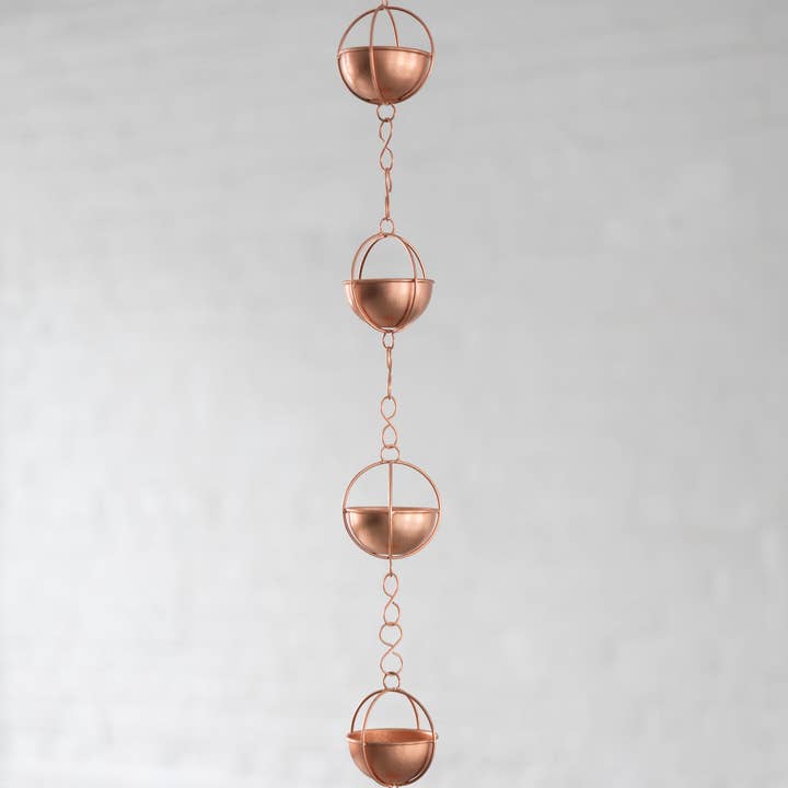 Ten Thousand Villages - Wholesale Outdoor Ornament/Decor - Prava Copper Rain Chain - 7 ft1