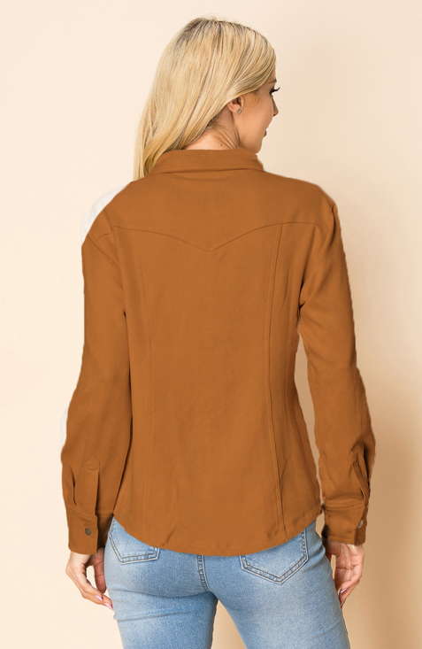 W.A.Y. --Wonderful And Young - Vendita all'ingrosso Camicia - Donna - Camicia a pressione in pelle scamosciata W.A.Y 7