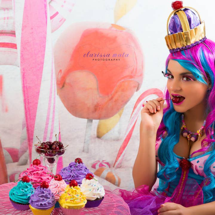 Nouvel article toile de fond en vinyle de 5 pi x 5 pi /Candy Land pour la vente par Swanky Prints