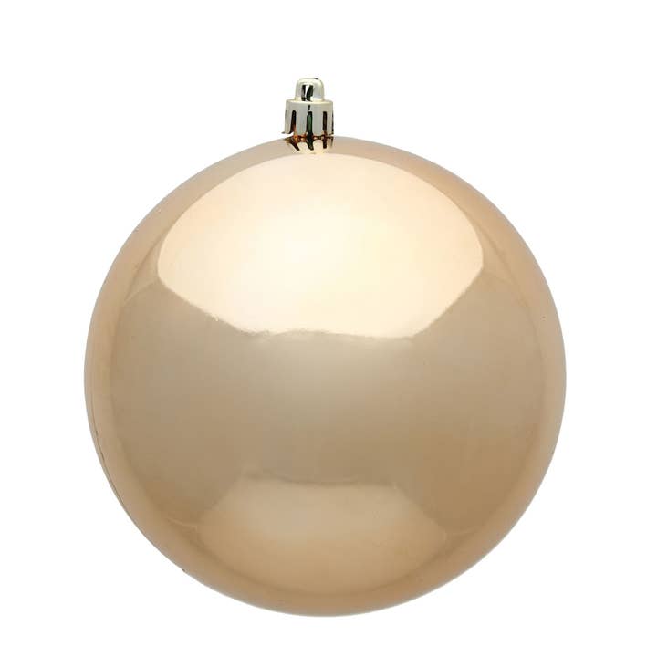 Vickerman 3" Cafe Latte Shiny Ball Ornament, 32 per Box for wholesale by Vickerman