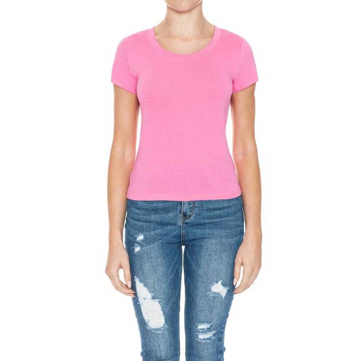 Timeless - Wholesale T-Shirt - Women's - ROUND NECK SHORT SLEEVE TOP1