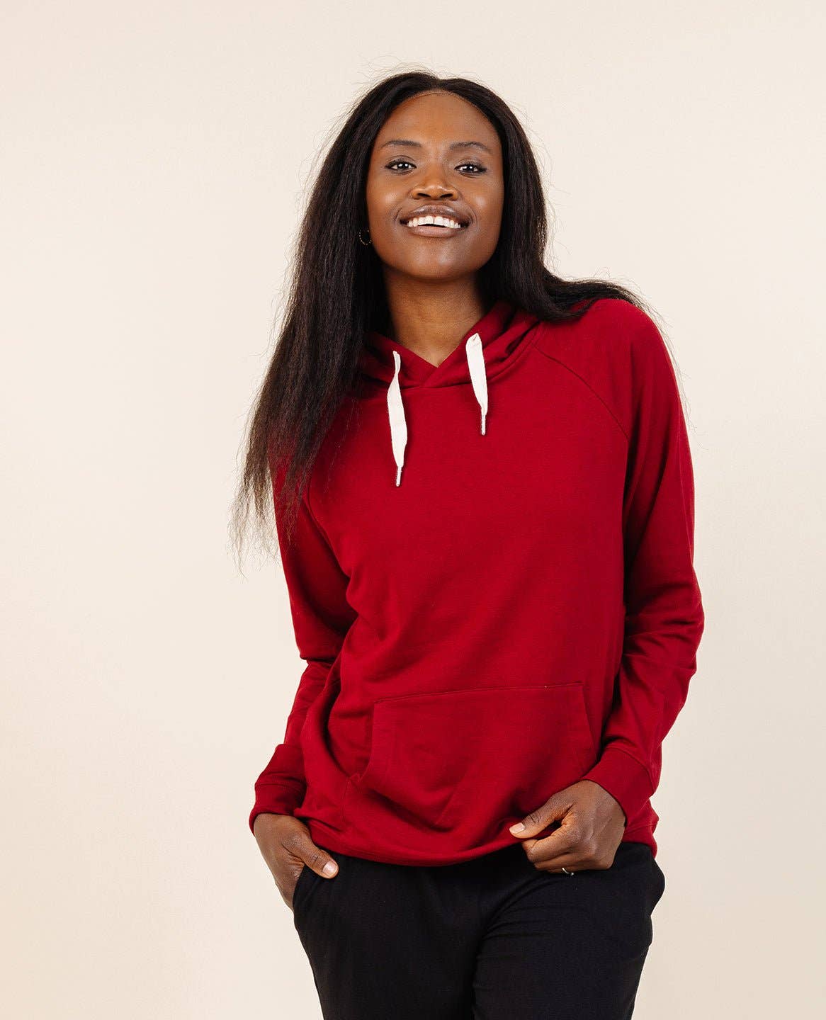 Lark - Wholesale Hoodie - Women's - Women's Coziest Hoodie in Crimson