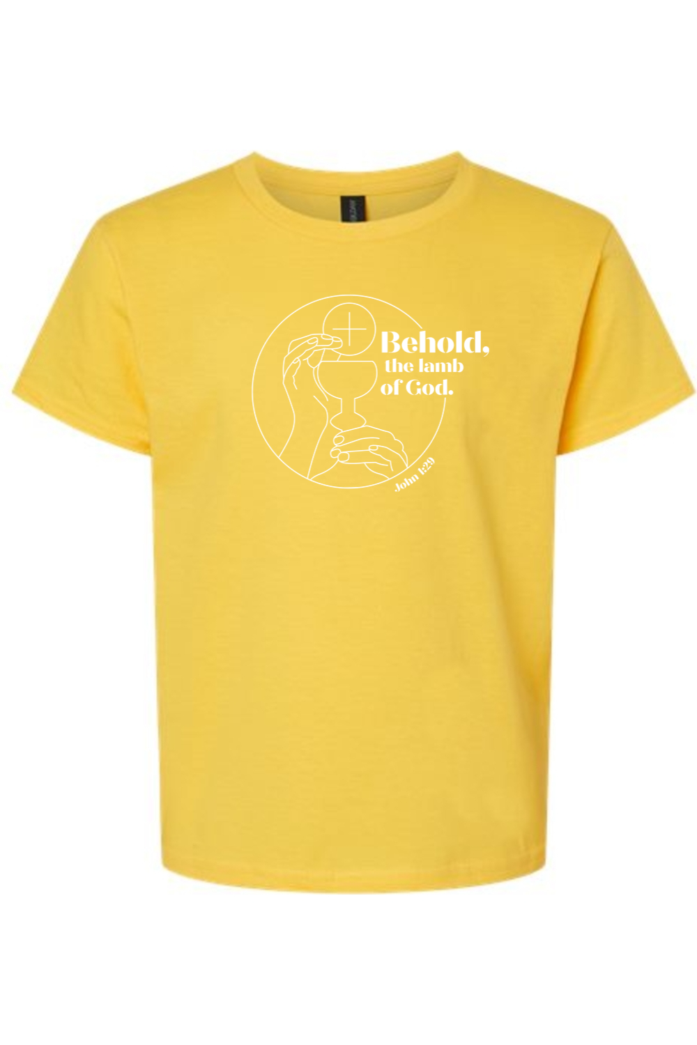 Sock Religious - Vente T-shirt sérigraphié – enfant - Voici l'Agneau de Dieu - Jean 1:29 T-shirt Jeunesse5