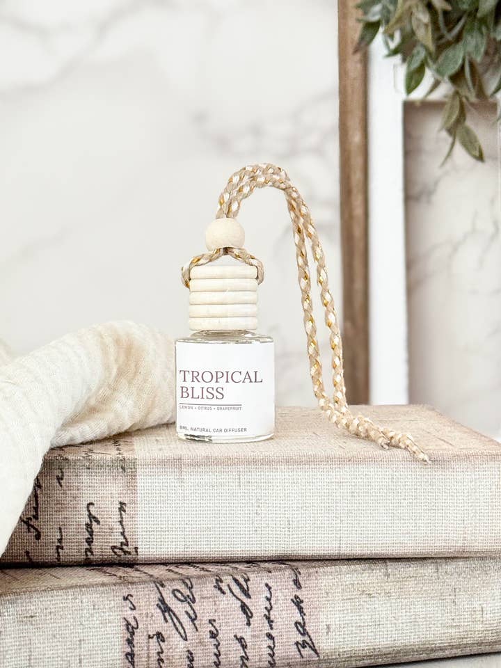Tropical Bliss Hanging Car Diffuser for wholesale by Spirit Glow Home & Body Essentials