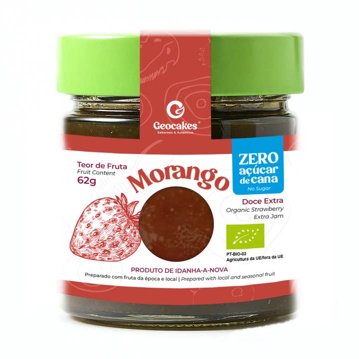 Biologische Aardbeien Extra Jam ZERO voor wholesale door Geocakes