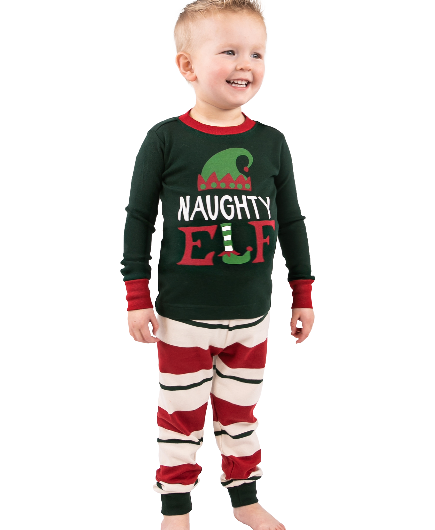 Lazy One - Wholesale Sleepwear Set - Kids - Naughty Elf Kid's Long Sleeve Pajama Set6