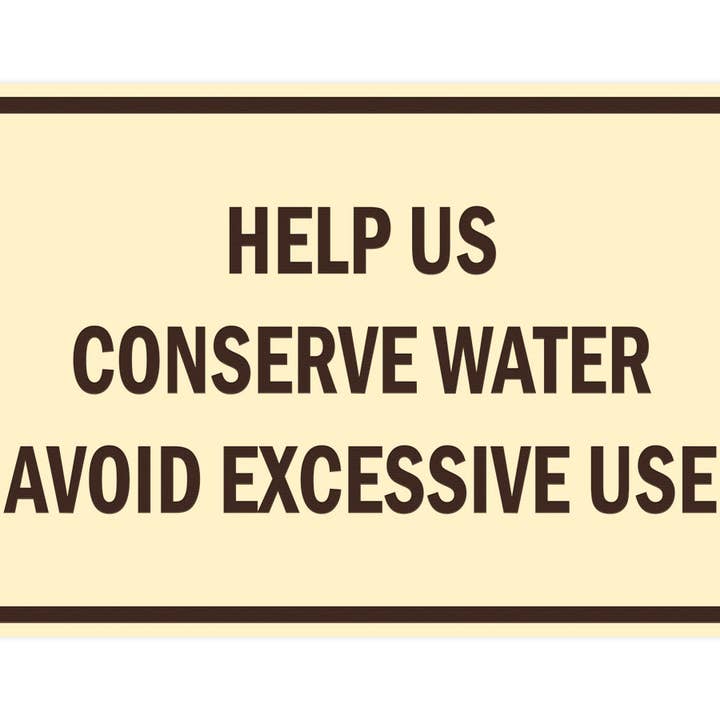 All Quality - Vente Pancarte - AIDEZ-NOUS À CONSERVER L'EAU Panneau de Porte Murale2