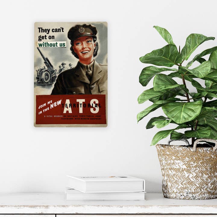 Anden Verdenskrig Retro Metalskilt | "Uden Os" for engroshandel hos Callisto Design House