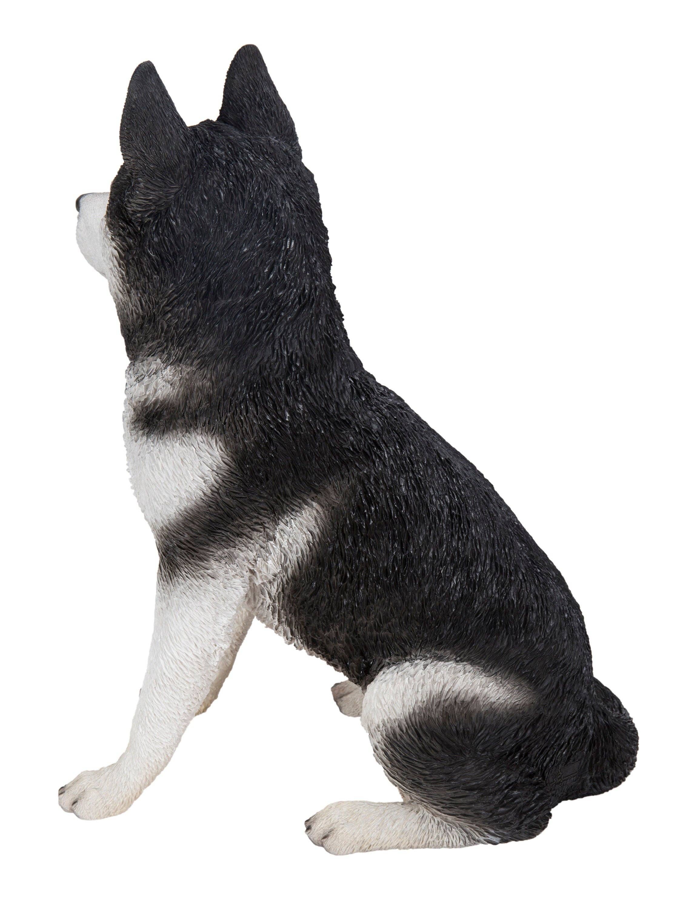 Hi-Line Gift Ltd. - Wholesale Outdoor Ornament/Decor - Large Black & White Siberian Husky Sitting8