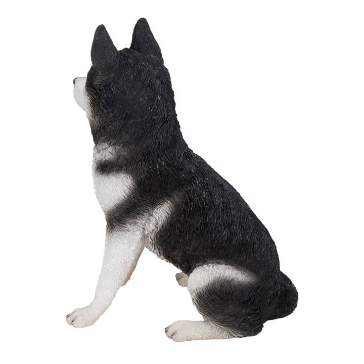 Hi-Line Gift Ltd. - Wholesale Outdoor Ornament/Decor - Large Black & White Siberian Husky Sitting8