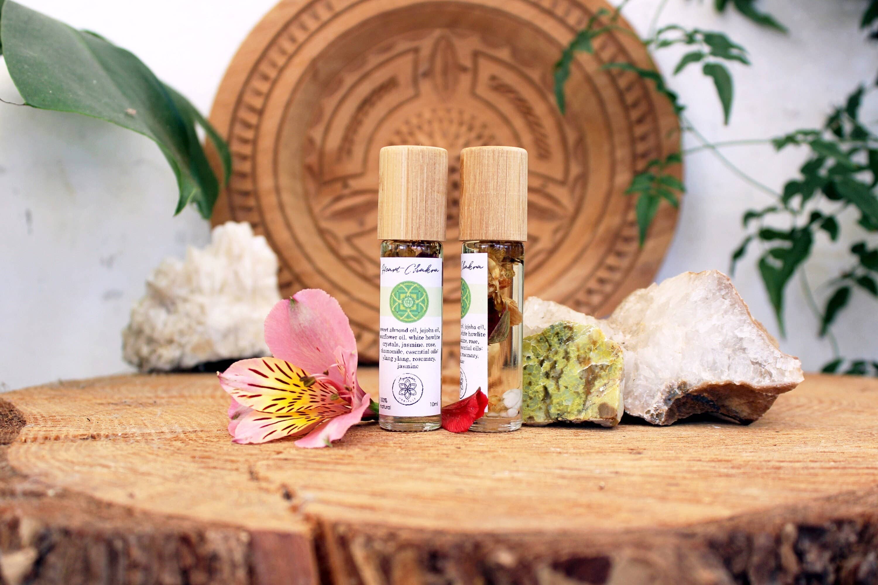 Ayamani Naturals - Vendita all'ingrosso Olio essenziale - Olio Roll On Chakra del Cuore, Cristalli Erbe & Oli Essenziali1