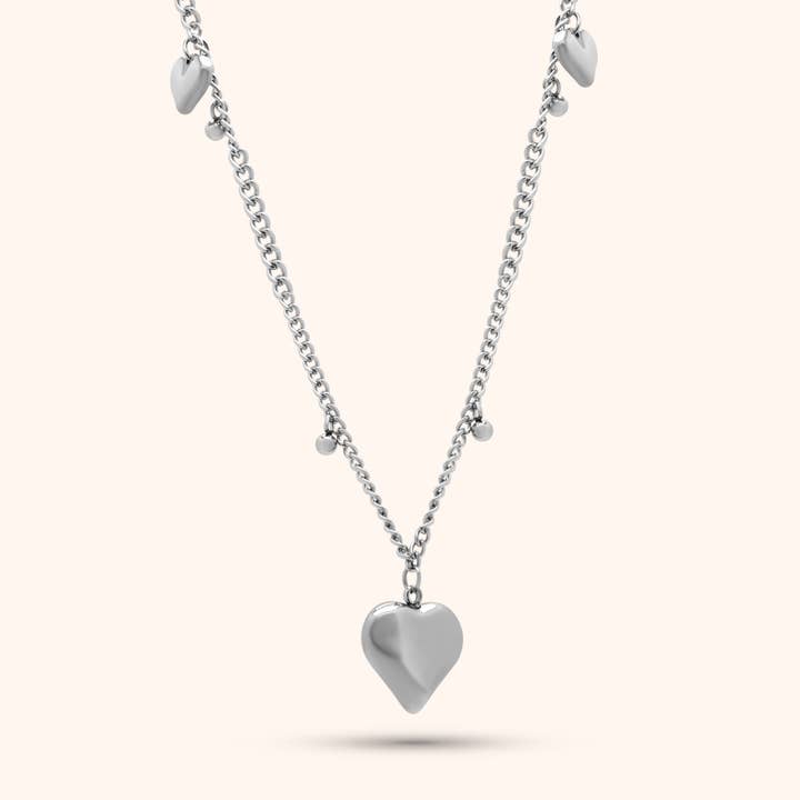 Halskette Linked Hearts für den Großhandel von PRESSIE