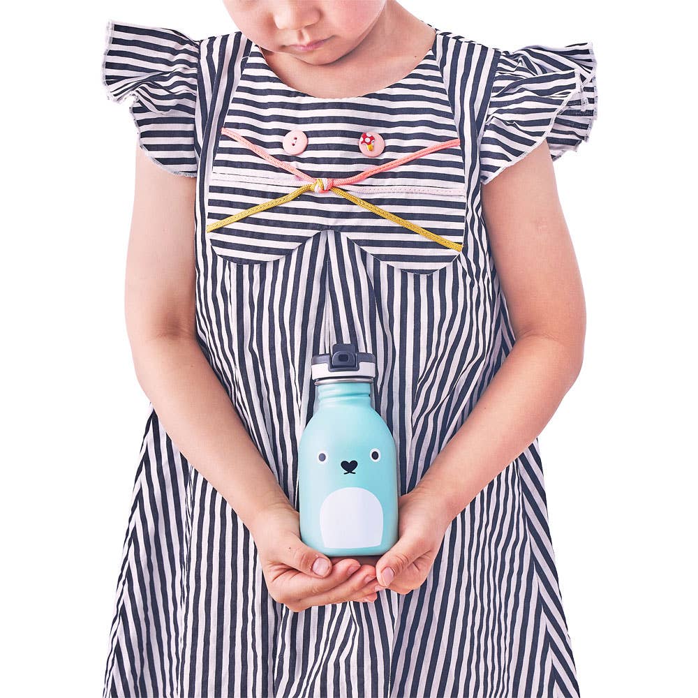 Noodoll - Wholesale Water Bottle - Stainless Steel Water Bottle - Ricepudding Bear-Blue-US only4