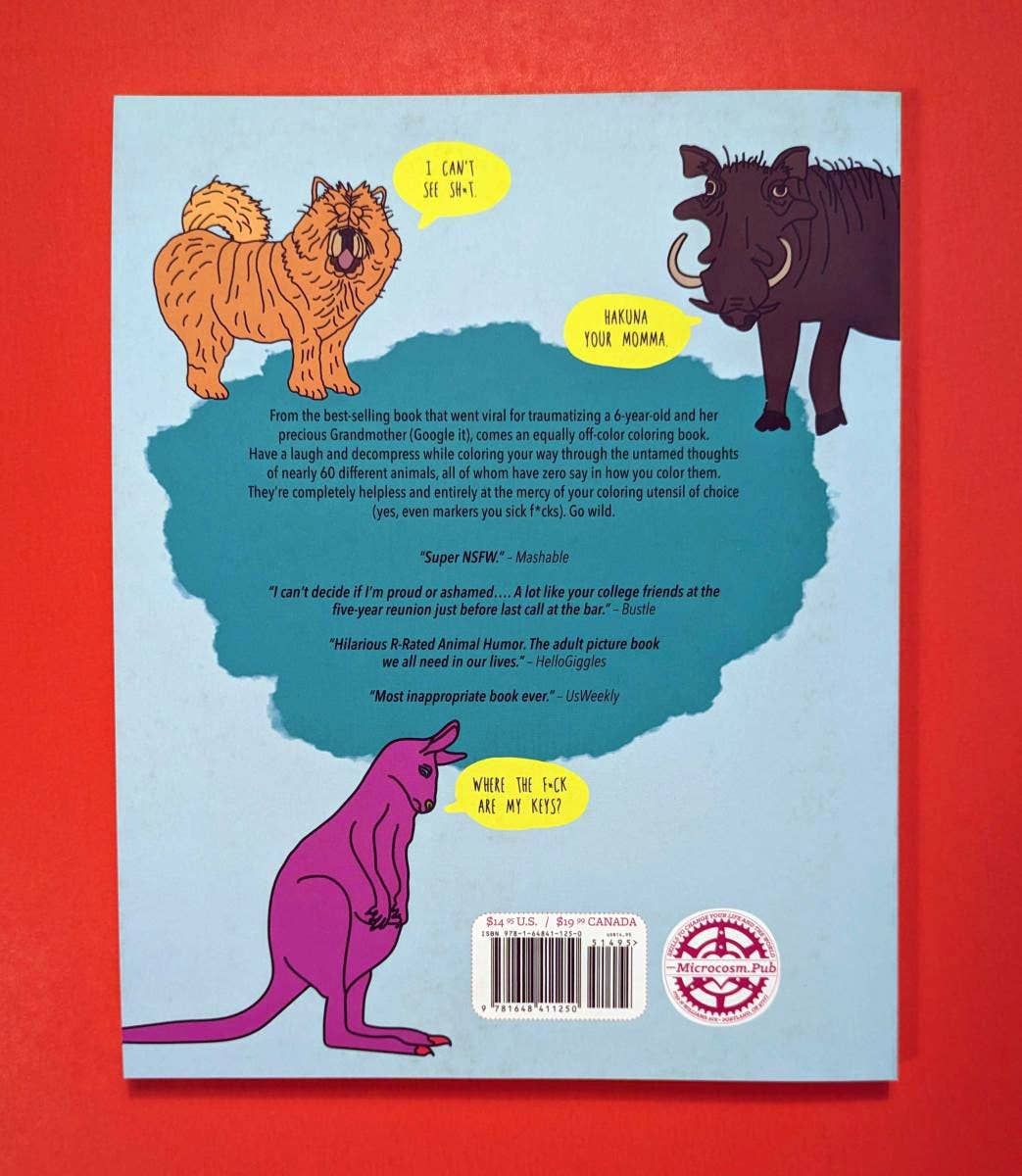 Microcosm Publishing & Distribution - Vente Livre de coloriage et d'activités pour adultes - Si les animaux pouvaient parler : un livre de coloriage pour adultes4