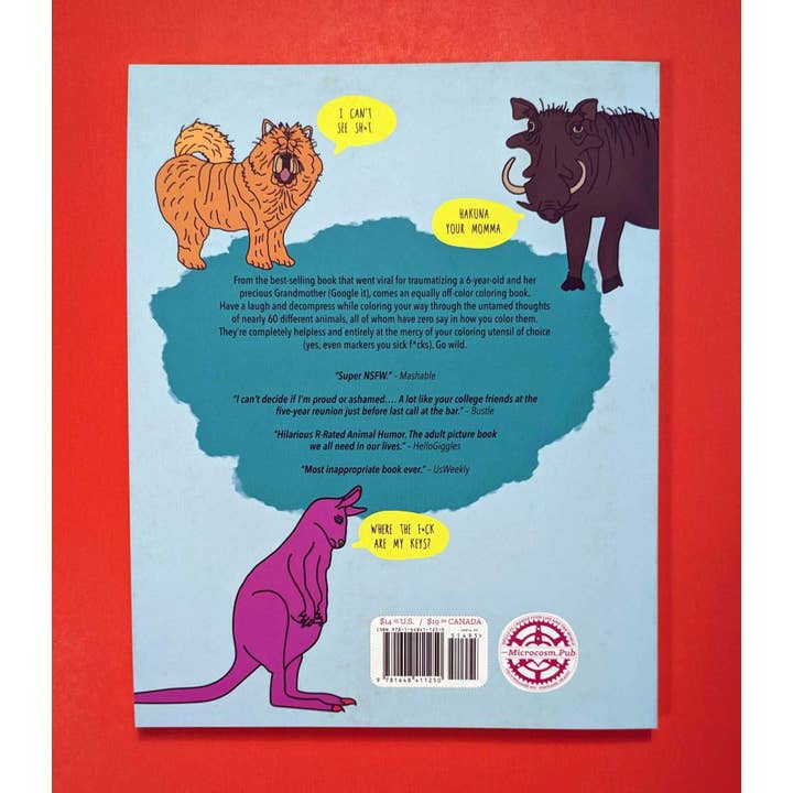 Microcosm Publishing & Distribution - Vente Livre de coloriage et d'activités pour adultes - Si les animaux pouvaient parler : un livre de coloriage pour adultes4