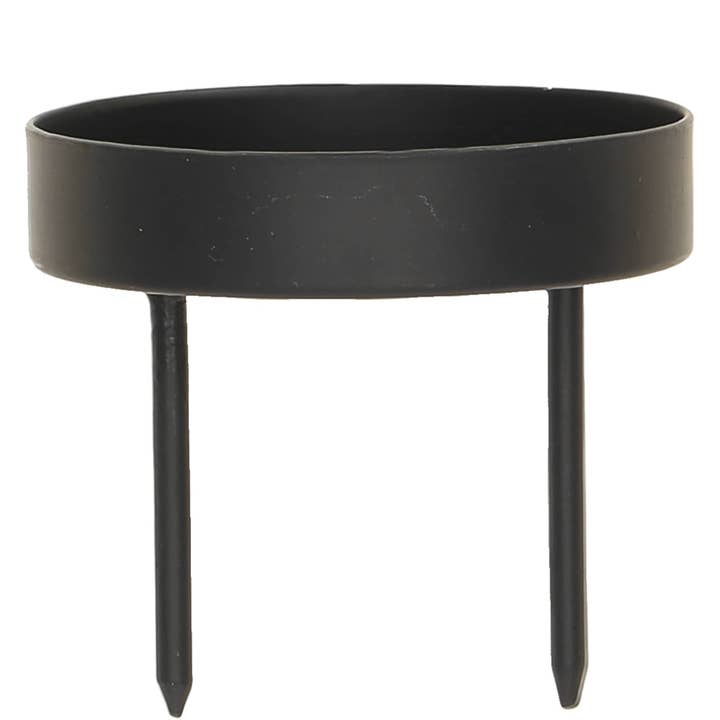 Portacandele in metallo, beccuccio con 2 punte, D7, 4 cm, nero per la vendita all'ingrosso da parte di Vosteen