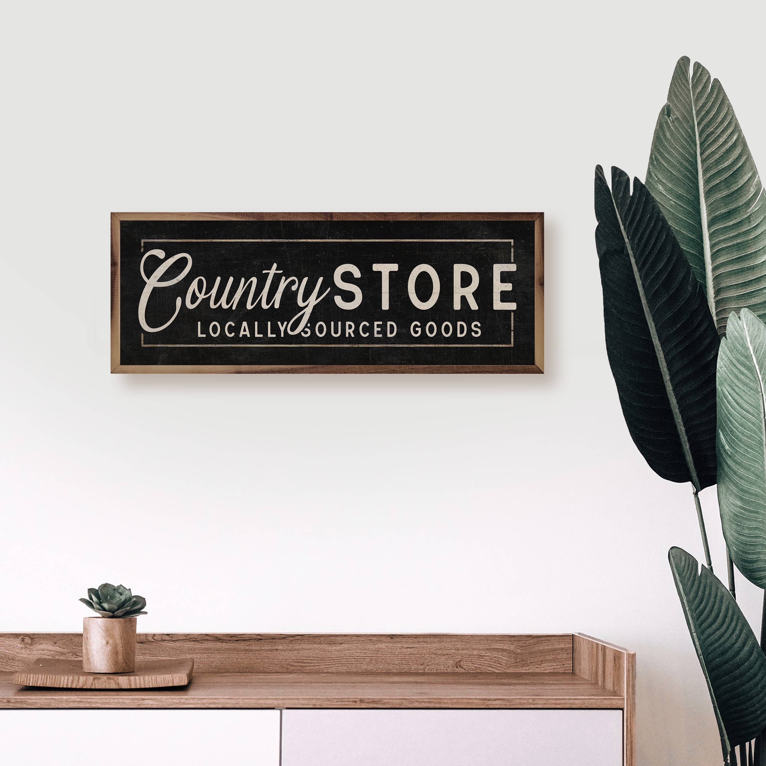 Kendrick Home - Wholesale Sign - Country Store Locally Sourced Goods Border Black2