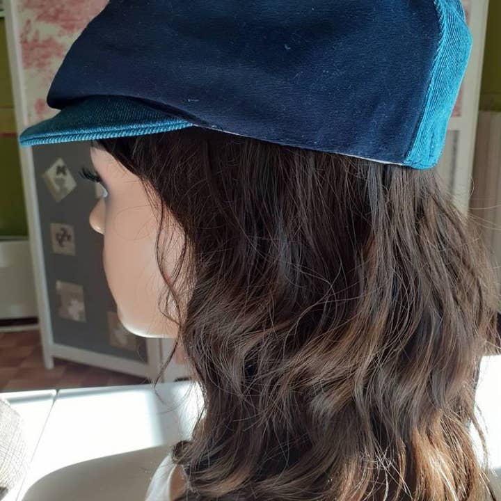 La Fabrique de Zazou – wholesale Newsboy/Schoolboy Hat - Dam – Denim platt keps