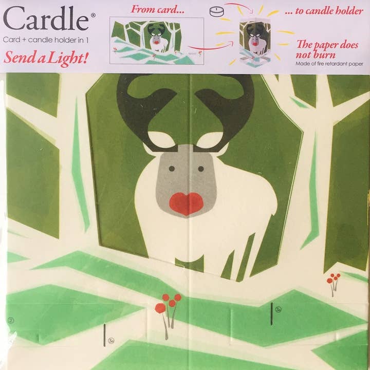 Carte de voeux Cardle Bougeoir - Renne pour la vente par Mayves