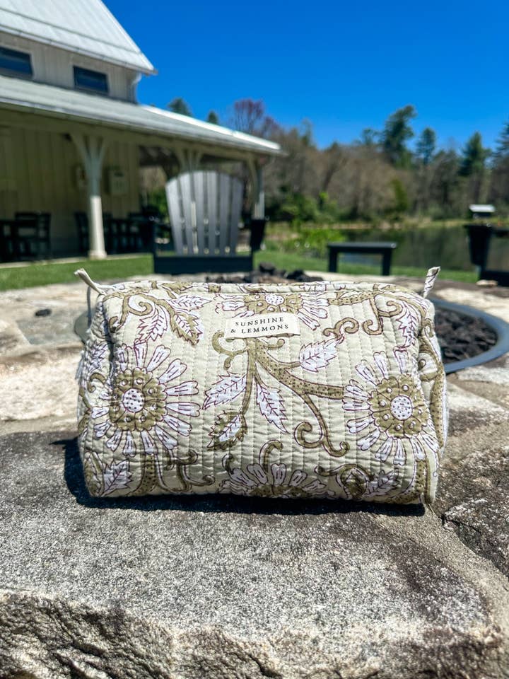 Olivia Cosmetic Bag *PREORDER SHIPS 2/30* for wholesale by Sunshine & Lemmons