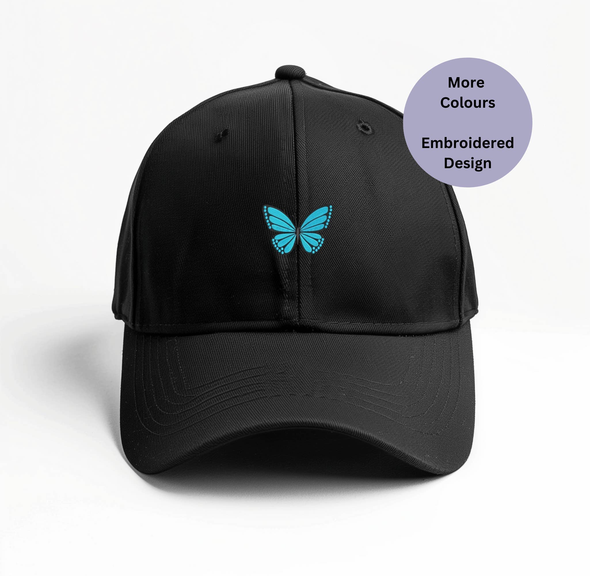 Thread and Needles Co - Wholesale Baseball Cap - Unisex - Butterfly embroidered cap - Unisex embroidered hats