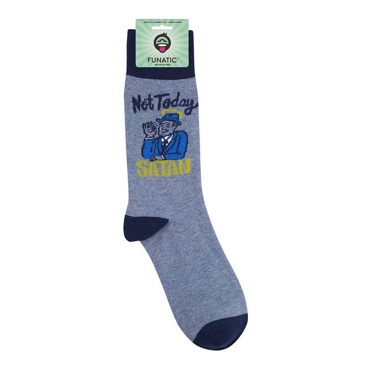 Funatic - About Face Designs - Nice Enough Merch Co - Wholesale Socks - Unisex - Not Today Satan Socks - Closeout | Funatic