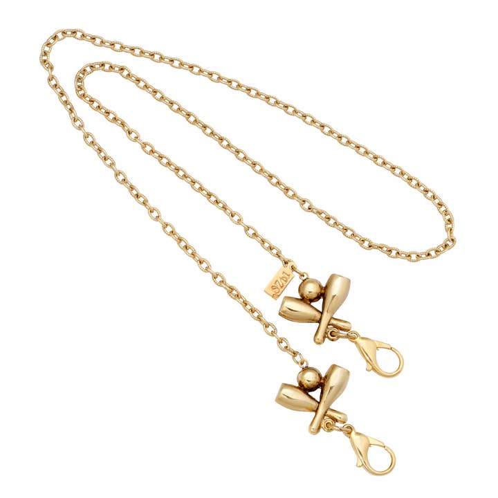 1928 Jewelry Bowling Pins & Ball Face Mask Chain Holder for wholesale by 1928 Jewelry