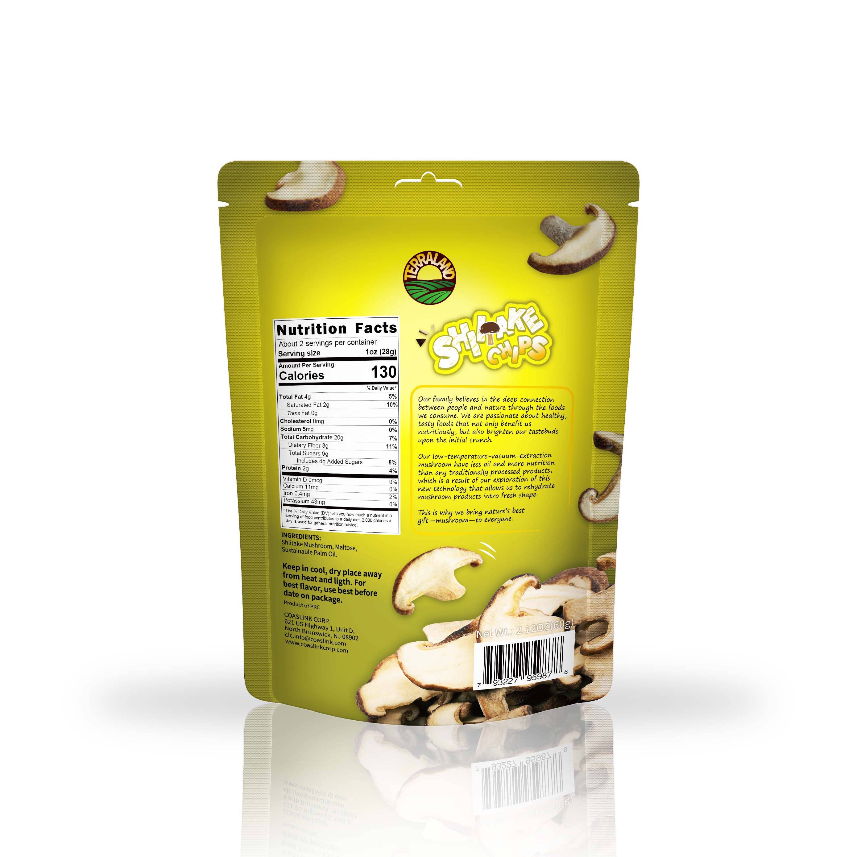 TerraLand - Wholesale Chips - Terraland Shiitake Chips (Original) 8*2.12oz (60g)1