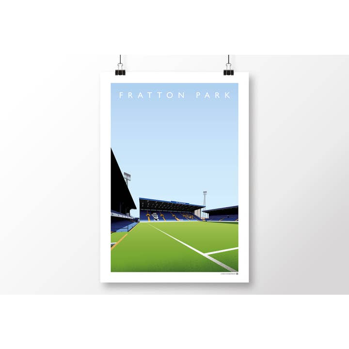 Poster di Fratton Park di Portsmouth per la vendita all'ingrosso da parte di Matthew J I Wood Design & Illustration