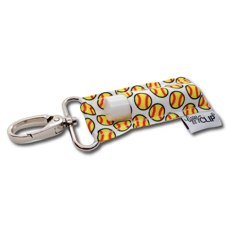 LippyClip Lip Balm Holder - Wholesale Lip Balm Case/Holder - Softball LippyClip® Lip Balm Holder for Chapstick