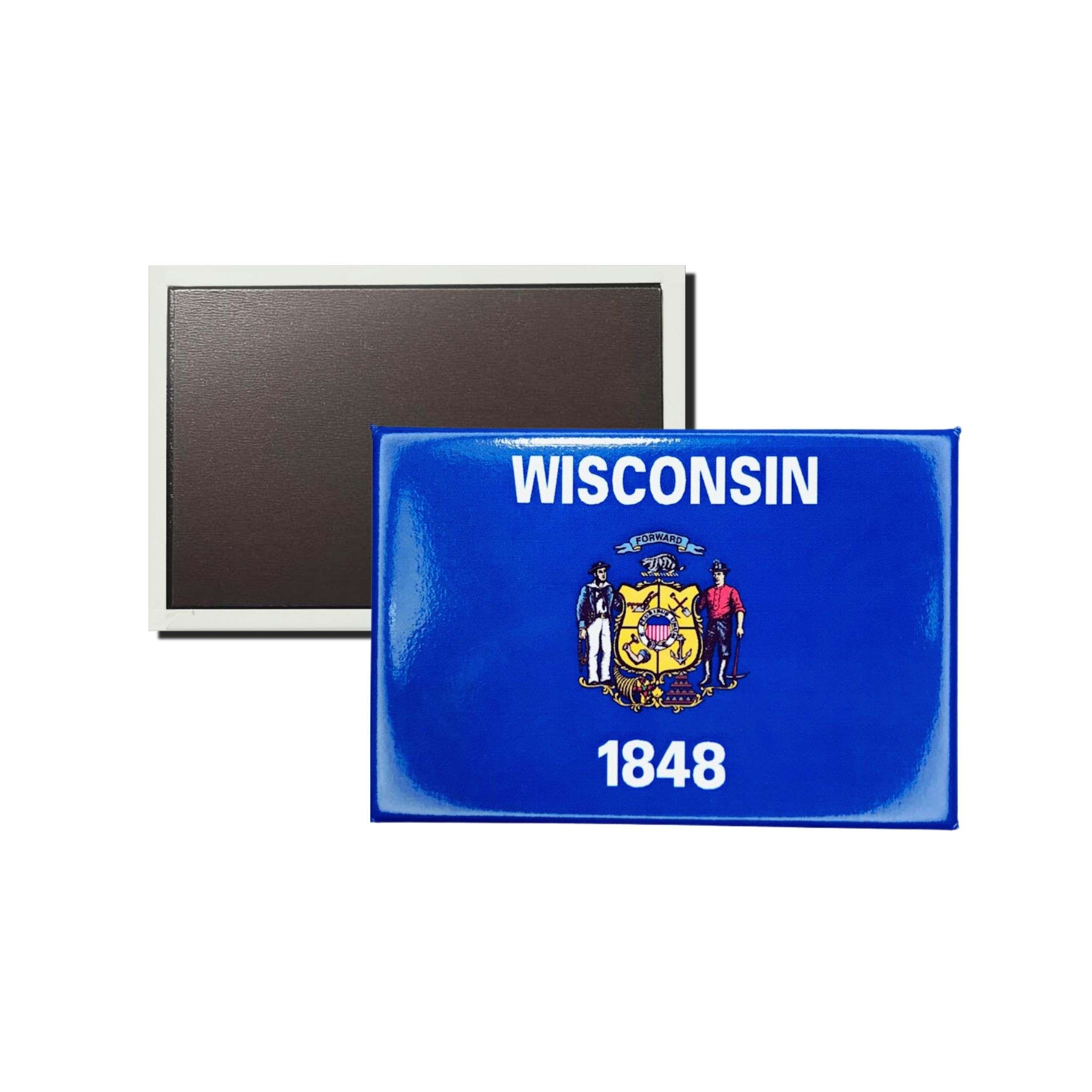 Astur Pins - Wholesale Magnet - Horizontal Magnet - Wisconsin State Flag - USA
